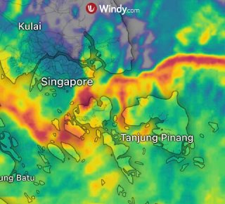 Rainy season radar in Singapore