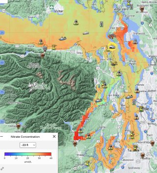 Nitrate levels on [NANOOS Explorer](https://nvs.nanoos.org/Explorer). Phytoplankton & algae ♥ nutrients.
